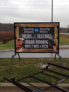Teaching Brewery Teaching Winery Mobile Sign